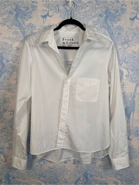 Frank & Eileen White Long-Sleeve Cotton Button-Down Shirt classic white